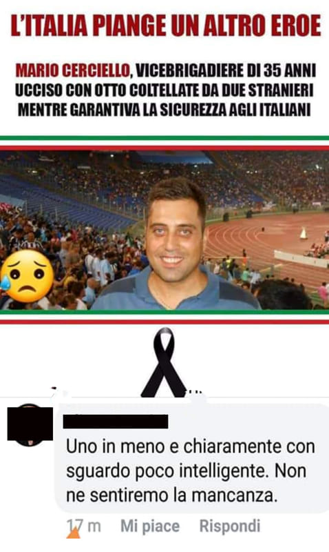 carabiniere ucciso facebook 2
