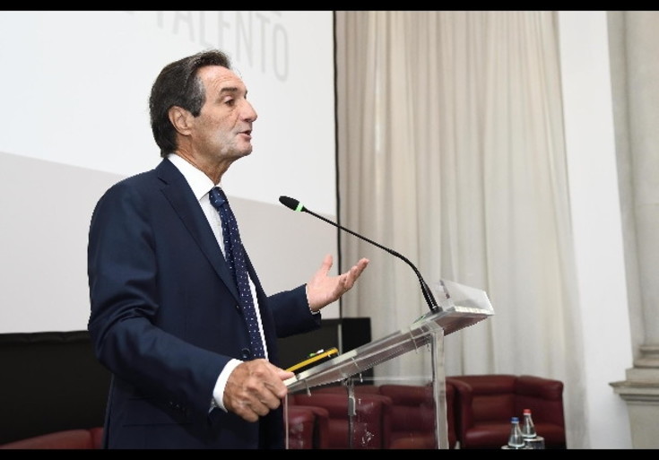 presidente di Regione Lombardia Attilio Fontana